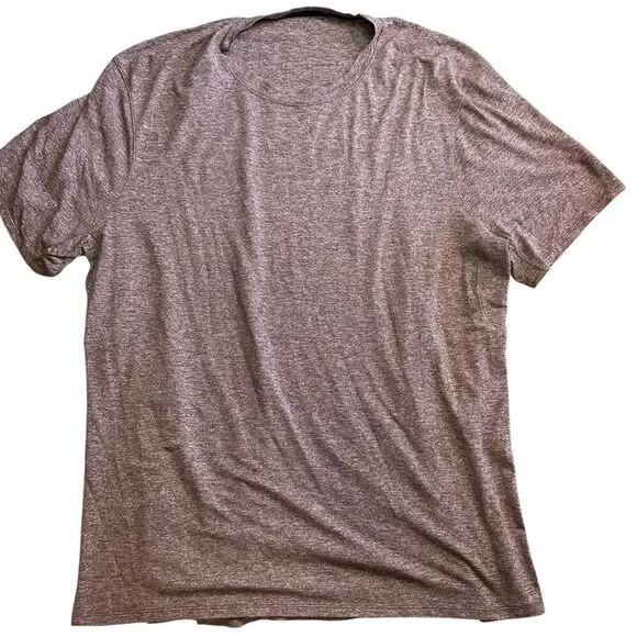 Lululemon Men’s heathered burgundy short sleeve Tee size XL - Picture 3 of 6